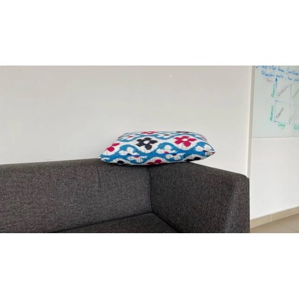 40 x 60 cm Ikat Kadife Kırlent Kılıfı, Çiçekli Desenli El Dokuma Yastık Kılıfı, Modern Ev Dekoru modelleri
