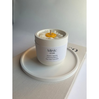 Çiçek Tasarım El Yapımı Doğal Soya Mum modelleri