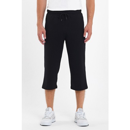 Erkek 2'li Cepleri Fermuarlı Siyah-Antrasit Bermuda Diz Altı Kapri Beli Ayarlanabilir Lastikli Uzun MTLCE94 fiyatları