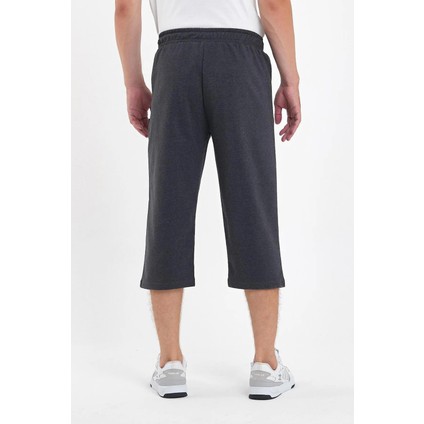 Erkek 2'li Cepleri Fermuarlı Siyah-Antrasit Bermuda Diz Altı Kapri Beli Ayarlanabilir Lastikli Uzun MTLCE94 indirimleri