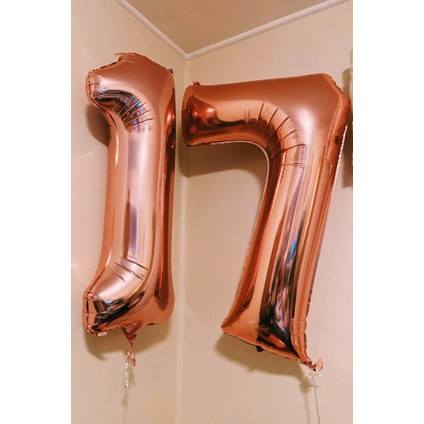 Rosegold 17 Rakam Folyo Balon 80 cm fırsatları