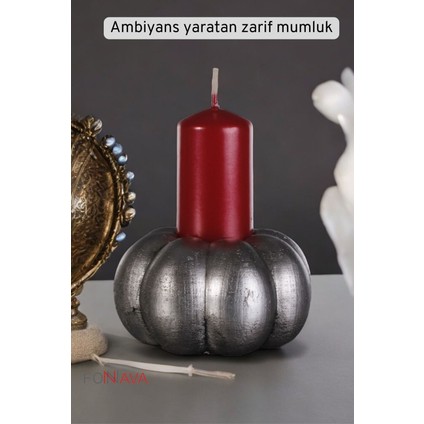Luxury Şamdan Mumluk Dekoratif Mumluk Tealight Mumluk Gümüş Eskitme Renk Model 34 1 Adet