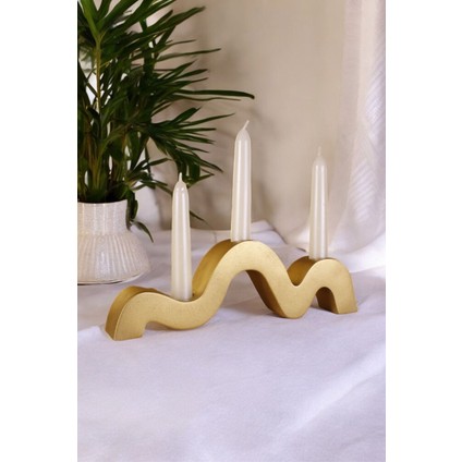 Luxury Şamdan Mumluk Dekoratif Mumluk Tealight Mumluk Altın Renk Model 13 1 Adet