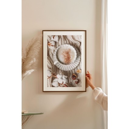 Tek Parça Kahverengi Gerçek Ahşap Çerçeveli Tablo Seti - Model 29