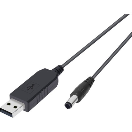 Usb'den Dc'ye Dönüştürme Kablosu 5V - 9V Gerilim Yükseltme Kablosu 5.5x2.1mm Dc Erkek 1m Yeni (Yurt Dışından)