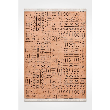 Venüs Hardal Iskandinav Desenli Kaymaz Pamuk Kilim – Makinede Yıkanabilir, Modern ve Dayanıklı Tasarım Halı