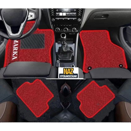 Peugeot 406 Serisi 1997 - 2003 Kırmızı Halı Kırmızı Kenar Petek Topuk modelleri