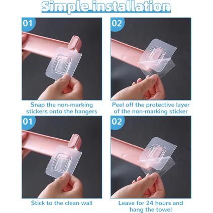 Mavi ve Dört Kanca Çok Fonksiyonlu Havlu Askıları Delme Yok Kalınlaştırma ve Uzatma Basit Ayakkabı Rafları Mutfak Banyo Yatak Odası Depolama Rafları (Yurt Dışından) indirimleri