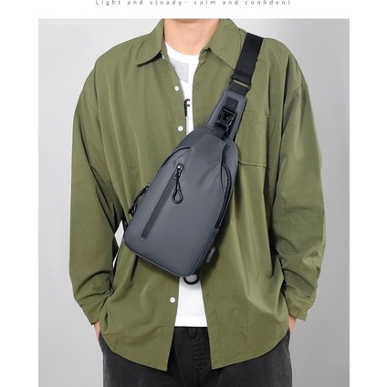 Yeni Açık Büyük Kapasiteli Messenger Çanta Erkek Göğüs Çantası Moda Basit Moda Moda Omuz Çantası (Yurt Dışından) fiyatları