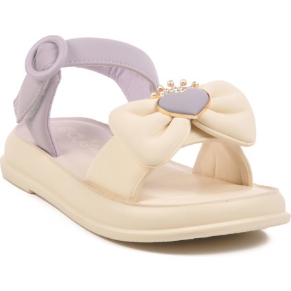 Lila Hafif Esnek Taşlı Kız Çocuk Sandalet 25Y600-5 F modelleri