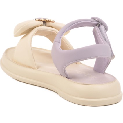 Lila Hafif Esnek Taşlı Kız Çocuk Sandalet 25Y600-5 F fırsatları