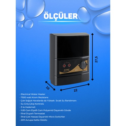 Şampiyon Plus Elektrikli Banyo Şofbeni 8000W