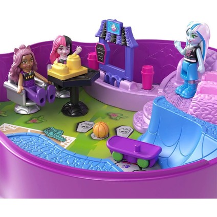 Hvv58 Polly Pocket - Monster High Temalı Kompakt Oyun Seti