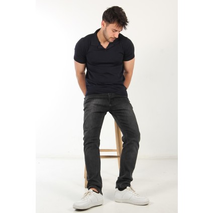 Açma Yaka Triko T-Shirt