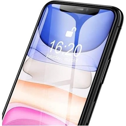 iPhone 11 / Xr/ekranı Tam Kaplayan Cam Ekran Koruyucu Kırılmaz Cam Full Cover Black