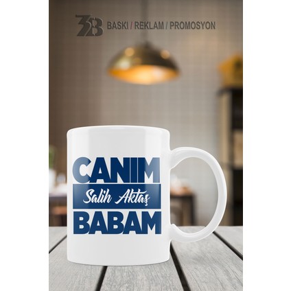 Babalar Günü Porselen Kupa Bardak-3BBABA010 (İsim Yazılabilir)