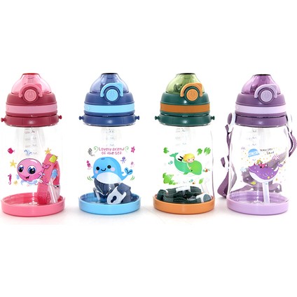 Renkli Pipetli Suluk 550 ml