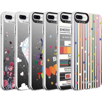 Apple iPhone 7 Plus Kılıf Desenli Tstk Silver Sert Kapak-You fiyatları