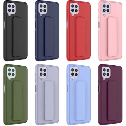 Galaxy M32 Kılıf Tstk Qstand Kapak-Siyah modelleri