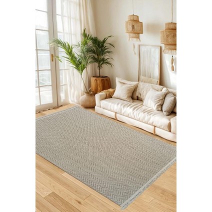 Panama 1108 Bej Bukle Dokuma Bohem Tarzı Koridor Halısı Salon Halısı Mutfak Halısı Oturma Odası Halısı Modern Makine Halısı