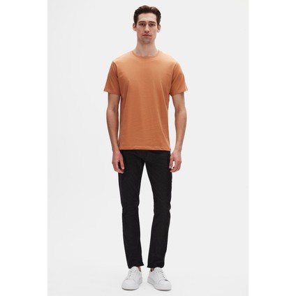 Slim Fit Tarçın Bisiklet Yaka Pamuklu Nefes Alabilen T-Shirt 4HC141996753M fırsatları
