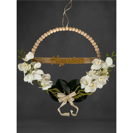 30 cm Metal Kasnaklı Orkide Çiçekli Dış Kapı Süsü – Hoşgeldiniz Yazılı Ev Dekoru ve Hediyelik Şık Dekor -Gold Hoşgeldiniz fiyatları