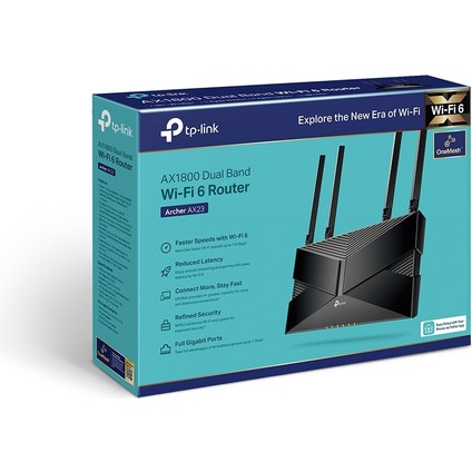 Archer AX23 | Dual-Band Wi-Fi 6 Router | Fiber Destekli | AX1800 Mbps | 4 Gigabit LAN Port | WPA3 | Çift Çekirdekli CPU | Oyun için İdeal | Xbox/PS/Steam/4K indirimleri