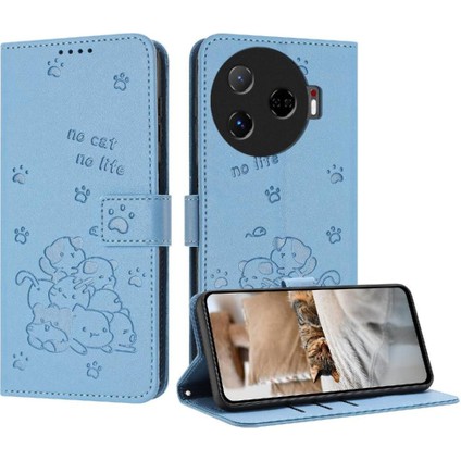 Tecno Camon 30 Pro 5g Için Flip Case Deri Cüzdan Pu Deri Sevimli Kedi (Yurt Dışından)