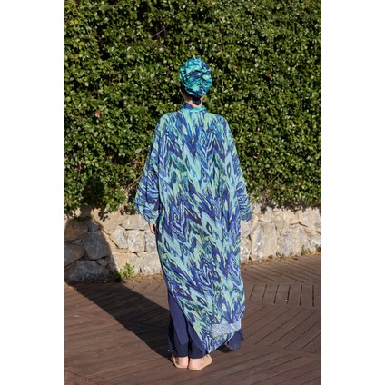 Viona Model Mavi Beli Bağcıklı Tesettür Pareo Kadınlar İçin Şık Tasarım fırsatları