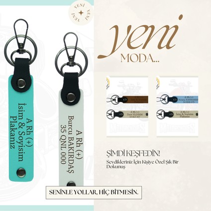 Motorcu Dostlara Hatıra, Isim Plaka ve B Rh (+) Kan Grubu Yazılı Özel X2 Anahtarlık, Kahve-Mor-Syh fiyatları