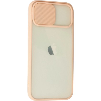 Newface iPhone 12 Kılıf Palm Buzlu Kamera Sürgülü Silikon - Pembe fiyatları
