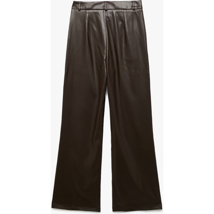 Cepli Düz Bol Paça Suni Deri Pantolon fiyatları