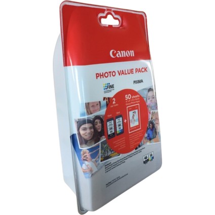 Pıxma E3340 Uyumlu Pg-46/cl-56 (PG46 / CL56) Orijinal Kartuş Seti (50 Fotoğraf Kağıtlı)