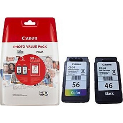 Pıxma E3340 Uyumlu Pg-46/cl-56 (PG46 / CL56) Orijinal Kartuş Seti (50 Fotoğraf Kağıtlı) modelleri