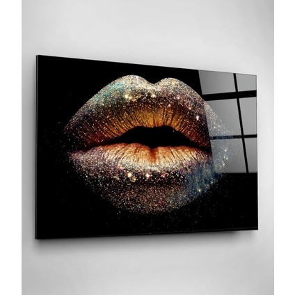 Silvery Lip Cam Tablo, Dekoratif Cam Tablo modelleri