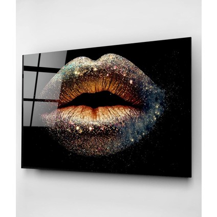 Silvery Lip Cam Tablo, Dekoratif Cam Tablo indirimleri