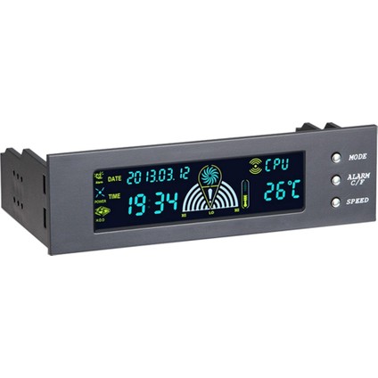 5.25 Inç Fan Hız Kontrol Cihazı Bilgisayar Kasası Fan Termostatı Sürekli Takvim Ekran Sürücü Bölmesi Bilgisayar Kasası Için (Yurt Dışından)