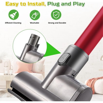 Dyson V6 DC58 DC59 DC62 DC74 Yedek Vakum Mite Temizleme Fırçası Başlığı Mini Motorlu Emiş Aleti + Temizleme Fırçası (Yurt Dışından) fırsatları