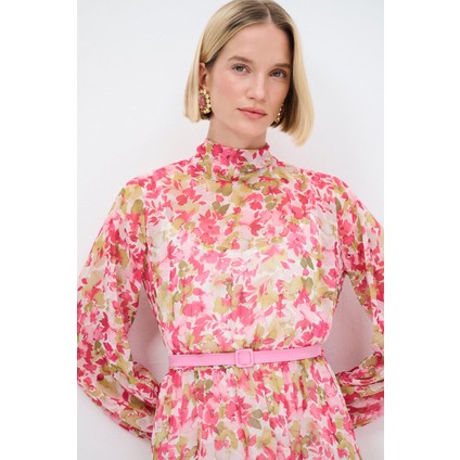 Mert Aslan Desenli Şifon Elbise modelleri