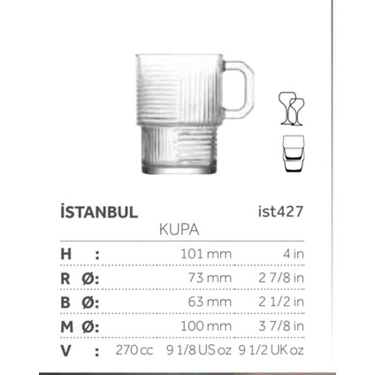 Istanbul 6" Lı Kahve & Çay Bardağı Kuplu modelleri
