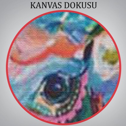 Geyik ve Renkli Çiçekler Dekoratif Kanvas Tablo, Duvar Dekoru 6196