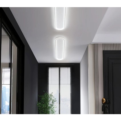 Beyaz Oval 80X16CM 3000K Işık Rengi, Kumandalı LED Tavan Lambası,oval Avize,modern Aydınlatma,dekoratif Işık