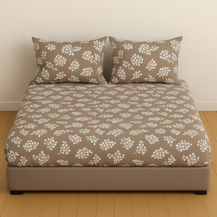 Battal Boy Desenli Lastikli Çarşaf Seti 180X200 cm + 2 Adet Yastık Kılıfı 50X70