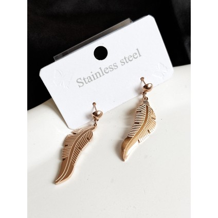 Ladybirdbujiteri Tüy Model Çelik Küpe