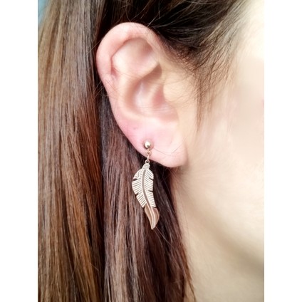 Ladybirdbujiteri Tüy Model Çelik Küpe modelleri