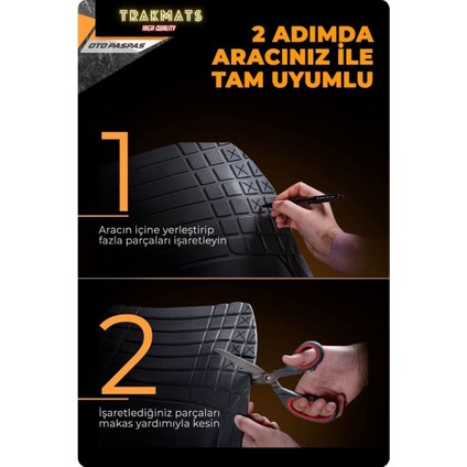 Citroen Berlingo 1998-1999-2000-2001-2002-2003-2004-2005-2006-2007-2008 Kesilebilir, Evrensel, Yumuşak, Orjinal Oto Paspas Siyah, Kauçuk/pvc Araba Paspası