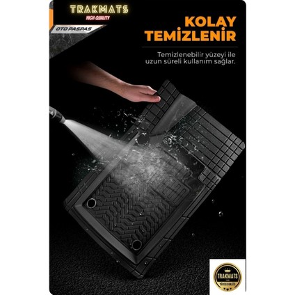 Citroen Berlingo 1998-1999-2000-2001-2002-2003-2004-2005-2006-2007-2008 Kesilebilir, Evrensel, Yumuşak, Orjinal Oto Paspas Siyah, Kauçuk/pvc Araba Paspası