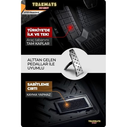 Citroen Berlingo 1998-1999-2000-2001-2002-2003-2004-2005-2006-2007-2008 Kesilebilir, Evrensel, Yumuşak, Orjinal Oto Paspas Siyah, Kauçuk/pvc Araba Paspası