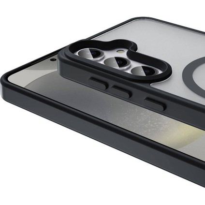 Galaxy S24 Kılıf Magsafe Şarj Özellikli Mat Arka Yüzey Scks Sio Kapak-Siyah indirimleri