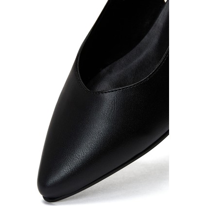 Kadın Siyah Arkası Açık Babet 25SFE400118